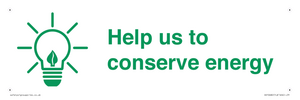 Help us to conserve energy 